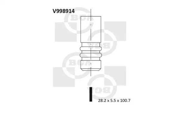 Клапан впускной BGA V998914