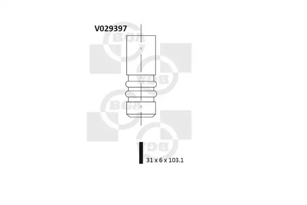 Клапан впускной BGA V029397