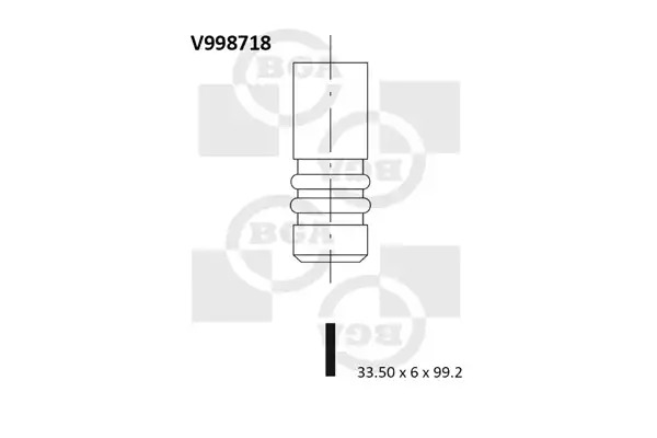 Клапан впускной BGA V998718