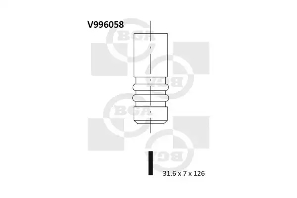 Клапан выпускной BGA V996058