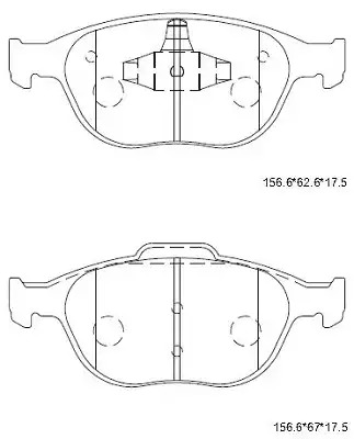 Комплект тормозных колодок, дисковый тормоз ASIMCO KD6797