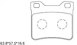Комплект тормозных колодок, дисковый тормоз ASIMCO KD7771