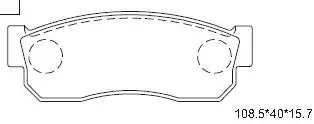Комплект тормозных колодок, дисковый тормоз ASIMCO KD3771