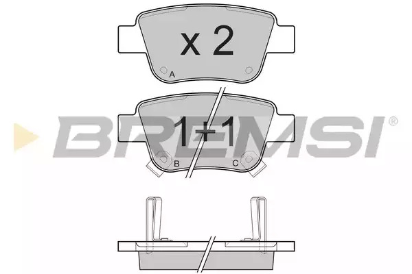 Тормозные колодки задние BREMSI BP3112