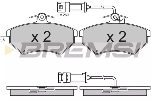 Тормозные колодки передние BREMSI BP2643
