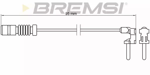 Сигнализатор, износ тормозных колодок BREMSI WI0501