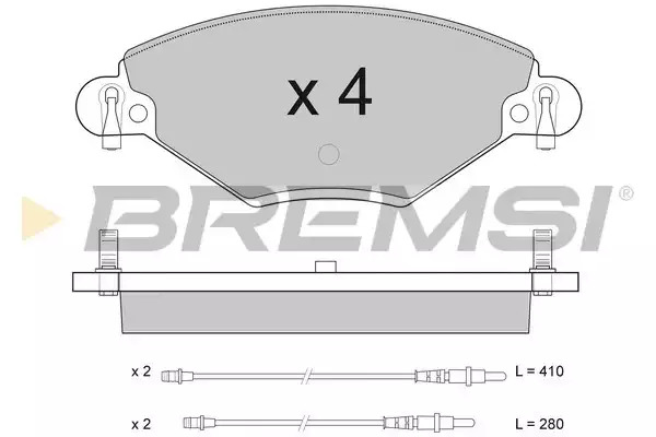 Тормозные колодки передние BREMSI BP2939