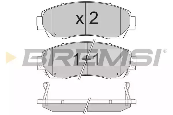 Тормозные колодки передние BREMSI BP3258