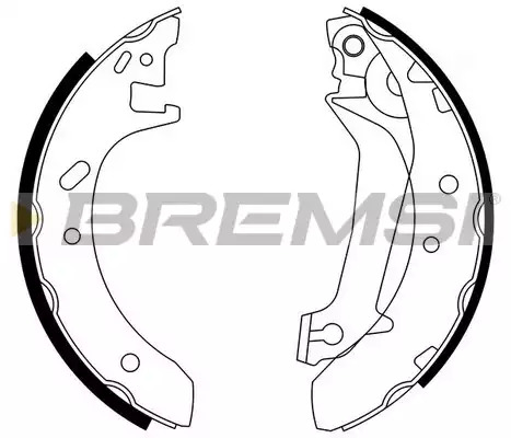 Тормозные колодки барабанные BREMSI GF0229