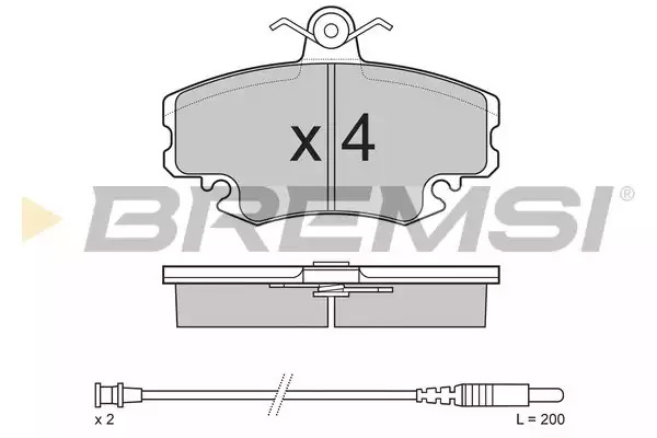 Тормозные колодки передние BREMSI BP2590
