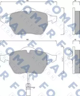 Тормозные колодки передние FOMAR FRICTION FO668681