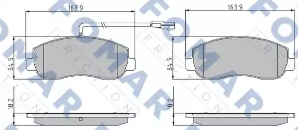 Тормозные колодки передние FOMAR FRICTION FO935581