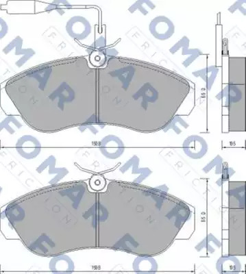 Тормозные колодки передние FOMAR FRICTION FO629681