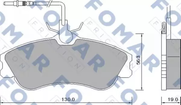 Тормозные колодки передние FOMAR FRICTION FO642681