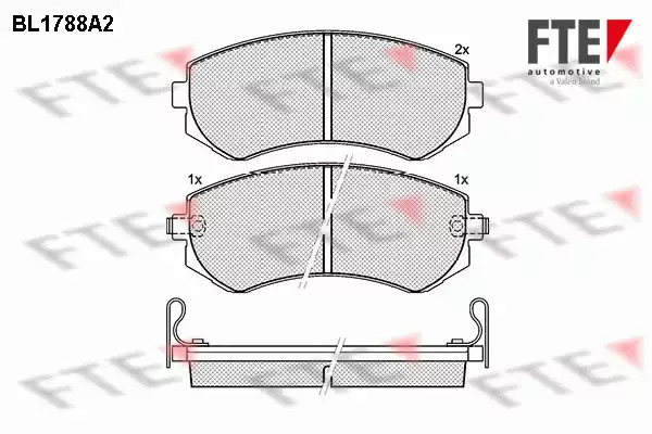 Комплект тормозных колодок, дисковый тормоз FTE BL1788A2