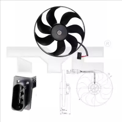 Вентилятор радиатора TYC 8020009