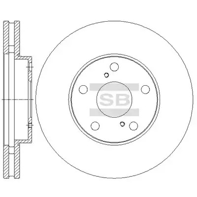 Тормозной диск передний, вентилируемый SANGSIN (Hi-Q) SD4029