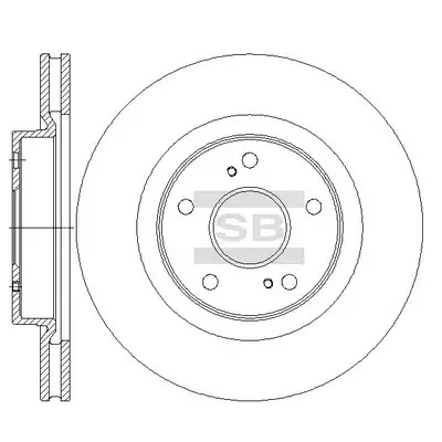 Тормозной диск передний, вентилируемый SANGSIN (Hi-Q) SD4801