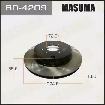 Тормозной диск задний MASUMA BD4209