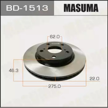 Тормозной диск передний MASUMA BD1513