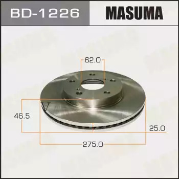 Тормозной диск передний MASUMA BD1226