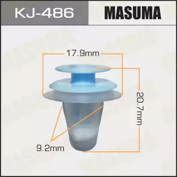 KJ486 MASUMA Клипса автомобильная (автокрепеж) 486-KJ [уп.50]
