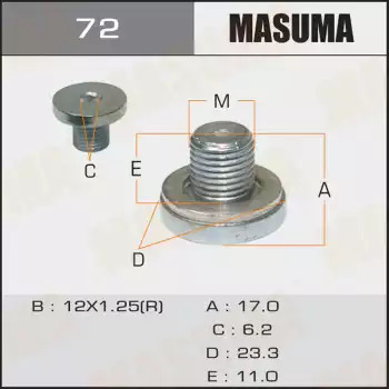 Сливная пробка поддона MASUMA 72