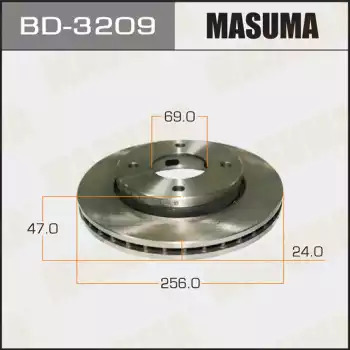 Тормозной диск передний MASUMA BD3209