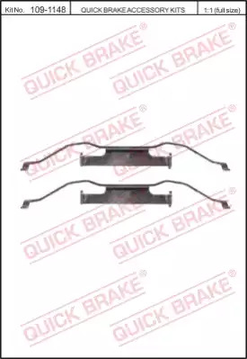 Пружины тормозного суппорта переднего QUICK BRAKE 1091148