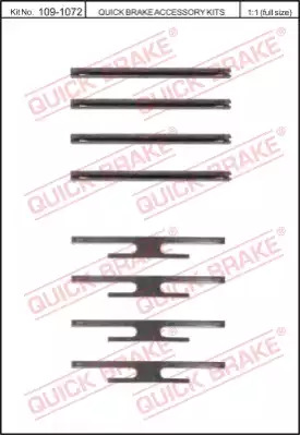 Пластины тормозных колодок передних QUICK BRAKE 1091072