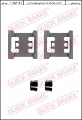 Пружины тормозного суппорта переднего QUICK BRAKE 1091145