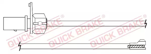 Датчик износа тормозных колодок передний QUICK BRAKE WS0358A