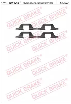 Монтажный комплект суппорта заднего, прижимная планка (комп.) QUICK BRAKE 1091263