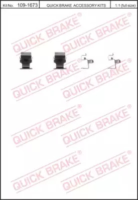 Пружины тормозного суппорта заднего QUICK BRAKE 1091673