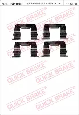 Пластины тормозных колодок передних QUICK BRAKE 1091668