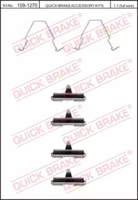 Пружины тормозного суппорта заднего QUICK BRAKE 1091270