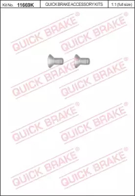 Болт, диск тормозного механизма QUICK BRAKE 11669K