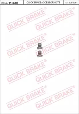 Болт, диск тормозного механизма QUICK BRAKE 11661K