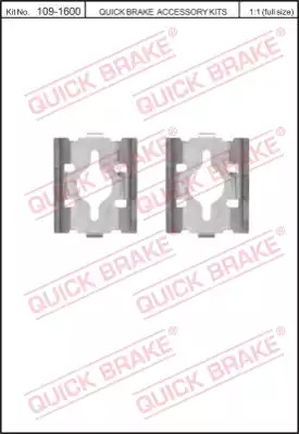 Пружины тормозного суппорта заднего QUICK BRAKE 1091600