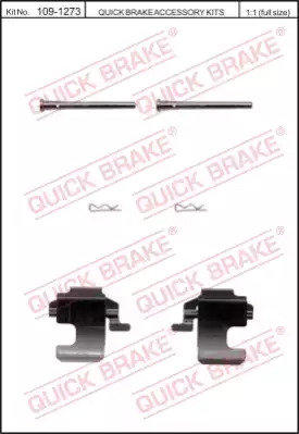 Пластины тормозных колодок передних QUICK BRAKE 1091273