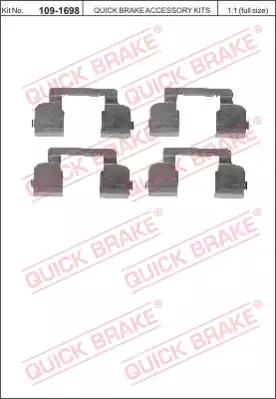 Пружины тормозного суппорта переднего QUICK BRAKE 1091698