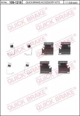 Пружины тормозного суппорта переднего заднего QUICK BRAKE 1091218