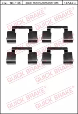 Пружины тормозного суппорта переднего QUICK BRAKE 1091609