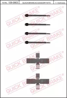 Пластины тормозных колодок задних QUICK BRAKE 1090903