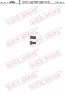 Болт, диск тормозного механизма QUICK BRAKE 11668K