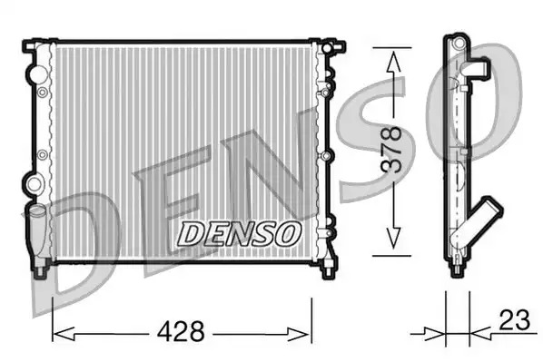 Радиатор охлаждения двигателя DENSO DRM23001