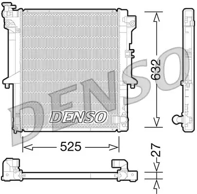 Радиатор охлаждения двигателя DENSO DRM45034