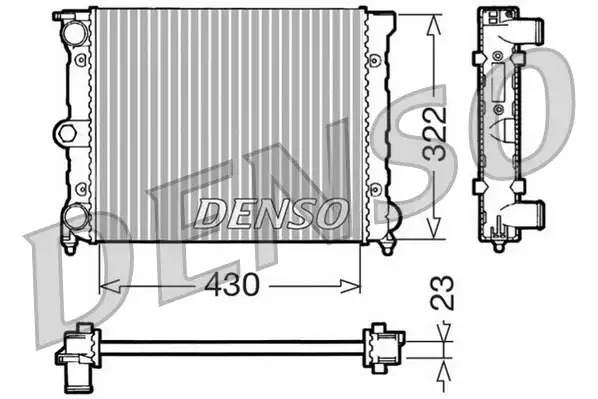 Радиатор охлаждения двигателя DENSO DRM32022