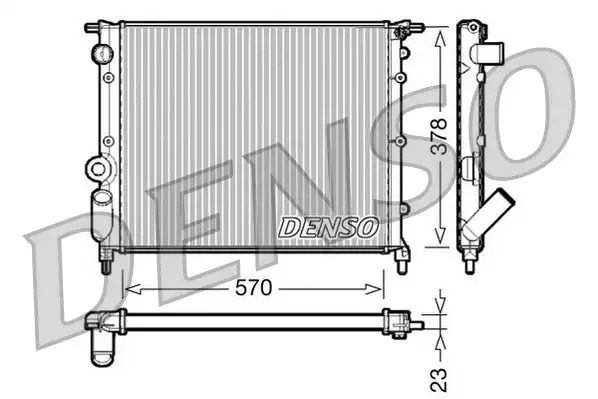 Радиатор охлаждения двигателя DENSO DRM23013