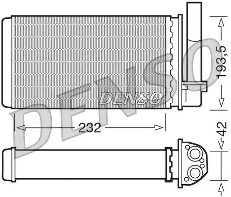 Радиатор печки (232x193,5x42) DENSO DRR21003